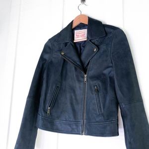 levi's women's leather moto jacket